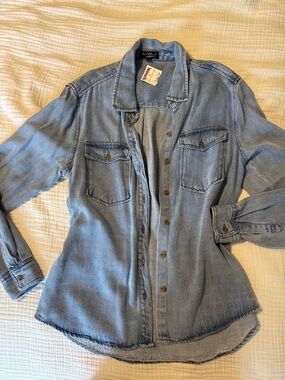 Light Blue Denim Shirt Jacket